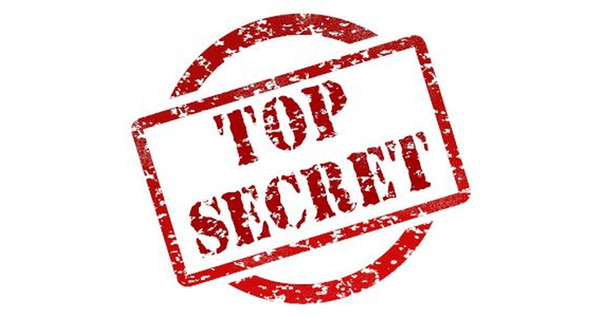 Top Secret rubber stamped in red ink